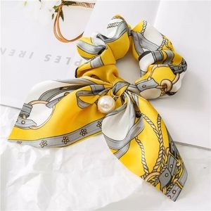 Yellow Silk Hair Ties